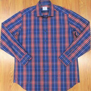 DAVID DONAHUE REGULAR FIT 100% COTTON SHIRT PLAID LARGE, L